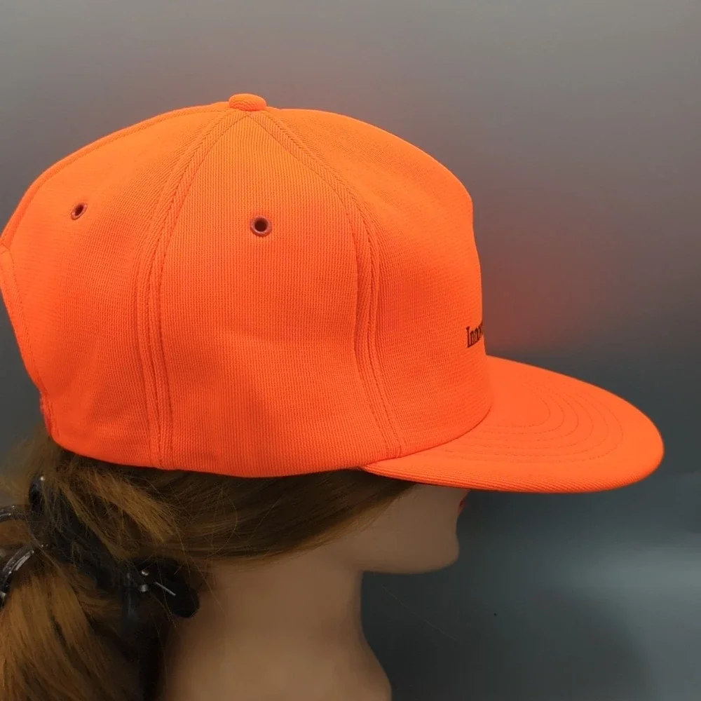 Vintage 3M Hat Orange Full Foam Snapback Cap America Made USA 90s Promo